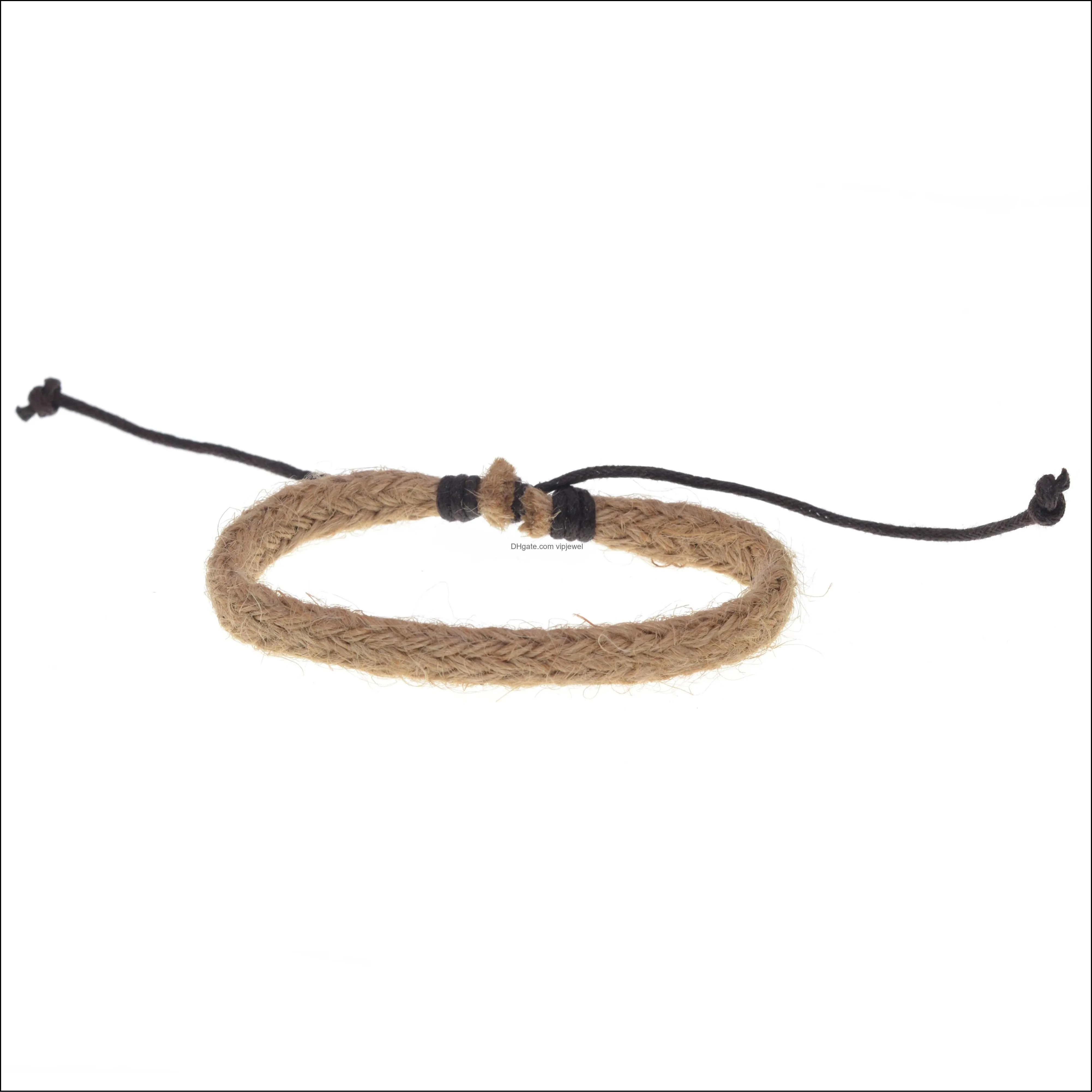 multi-bundle set bracelet handmade leather handicraft wooden bead weave beaded bracelet men and women gentlemen charm