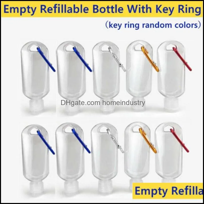20pcs refillable bottle outdoor travel portable with hook reusable packing empty265h