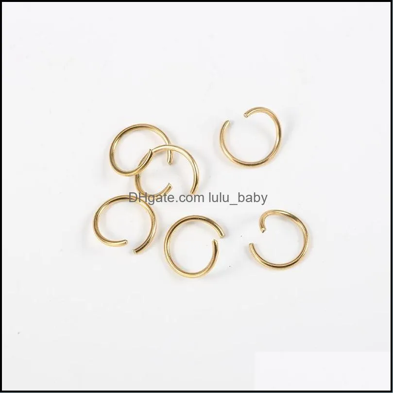 gold silver stainless steel open jump rings 4/5/6/8mm split rings connectors for diy ewelry findings making 1000pcs/ set 509 q2