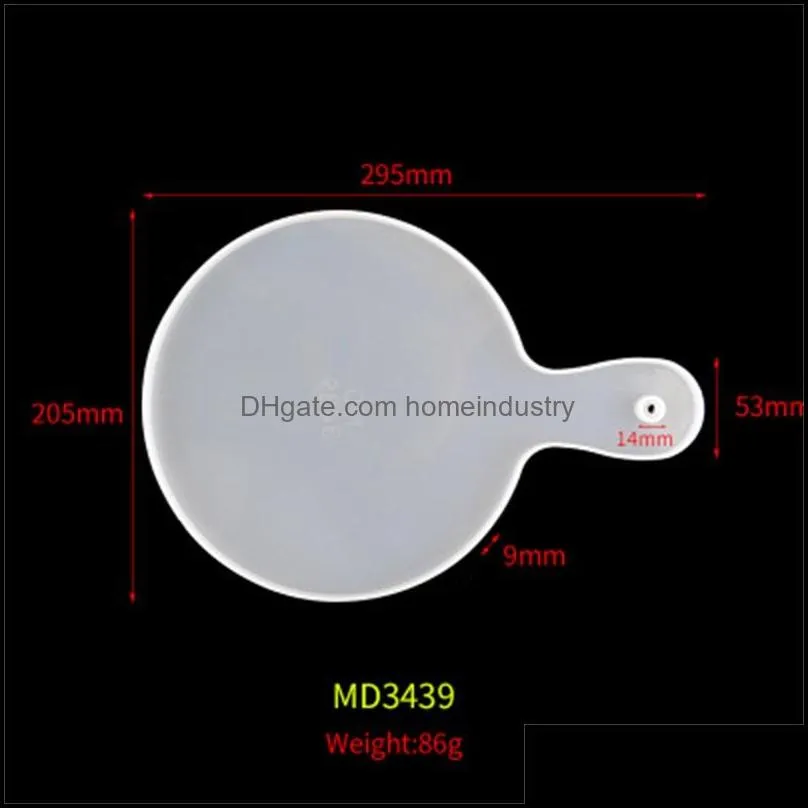 diy epoxy resin molds silicone handle tray coaster transparent mould handicraft homemade place mat mold rectangle round 8 5qz g2