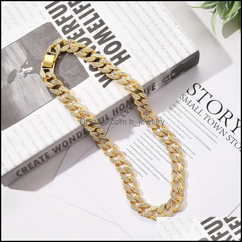 mens hip hop bling gold bracelets diamond bracelets jewelry iced out miami cuban link chain bracelet 1272 b3