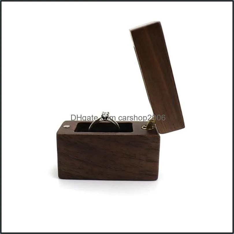 wood ring bearer boxes wedding engagement ring holder box jewelry favor gift 488 h1