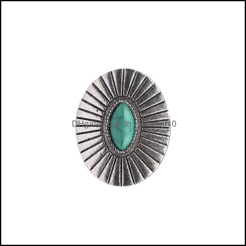 3pcs/lot 34*27mm retro zinc alloy oval clothes decorative concho buttons charms pendants diy hair jewelry accessories 76 d3
