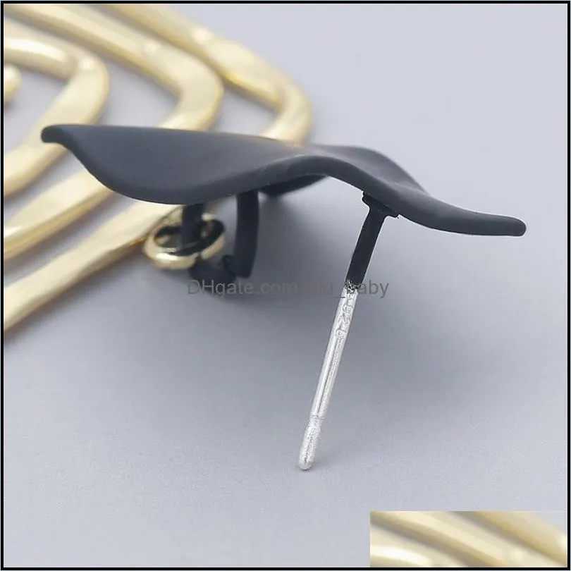 fashion simple metal back shape geometric charm earrings women`s popular creative drop earrings retro party jewelry accessories 20220228