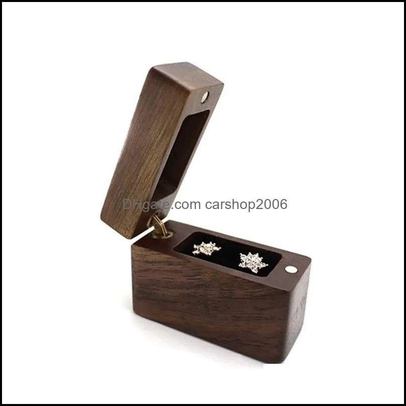 wood ring bearer boxes wedding engagement ring holder box jewelry favor gift 488 h1