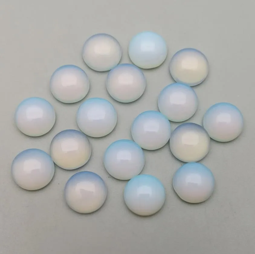 lots 8mm 12mm natural stone round cab cabochon turquoise pink crystal charms stone beads ring necklace jewelry making diy beads