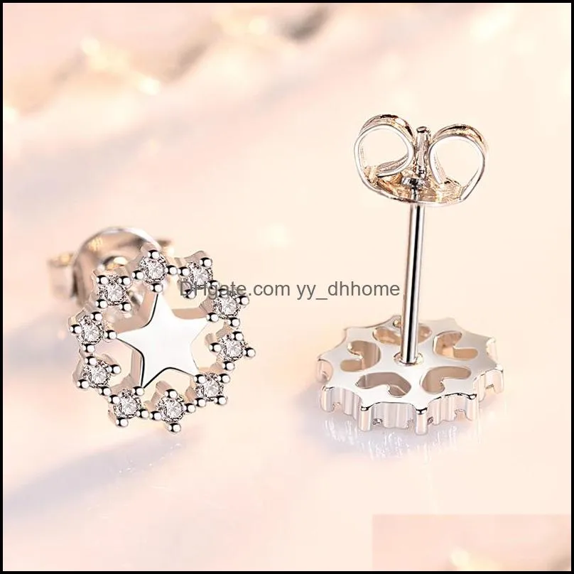 exaggerated fashion star earrings earrings personality simple five-pointed star earrings fashion nebula zircon earring beautiful