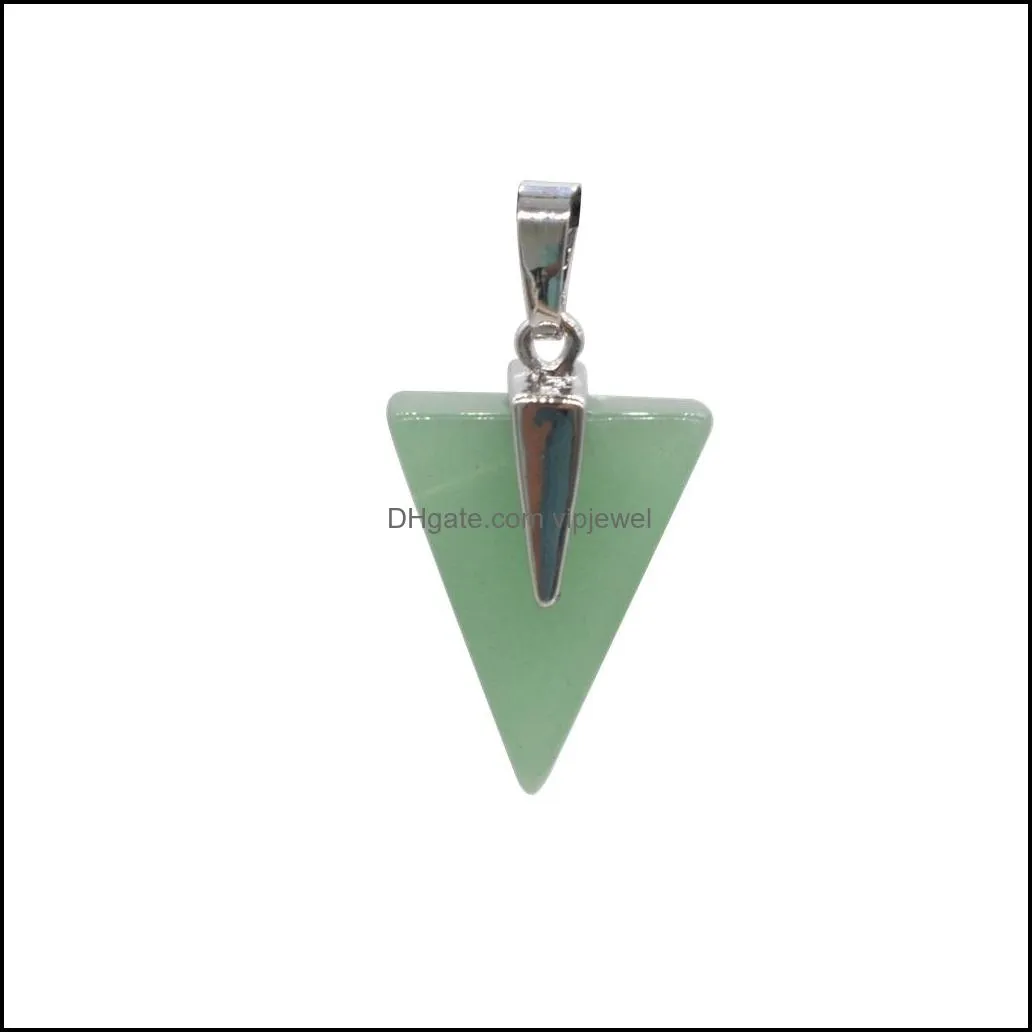 natural marble necklace mixed color artificial stone layer necklace triangle jewelry pendant women`s clothing