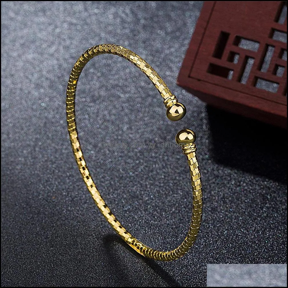 cuff bracelets bangles for women men couple love bangles sand gold jewelry gift car flower line square bracelet bangle
