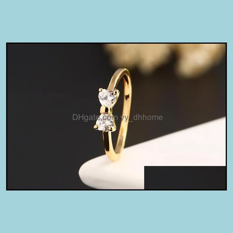 ring for women diamond engagement 18k gold plated cubic zirconia sapphire gemstone rings wedding ring set