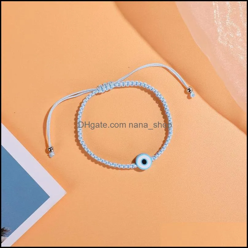 summer candy color evil eye bracelet lucky knot friendship jewelry charm bracelets lovely women men