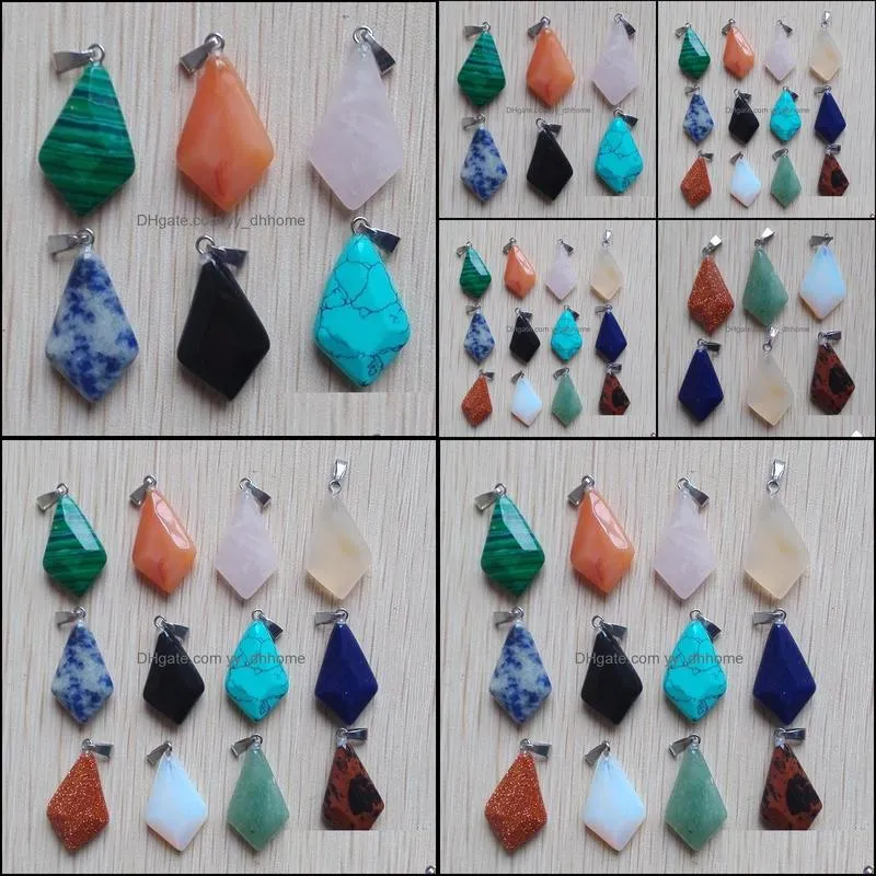 natural stone arrow shape charms pendants for diy jewelry making wholesale