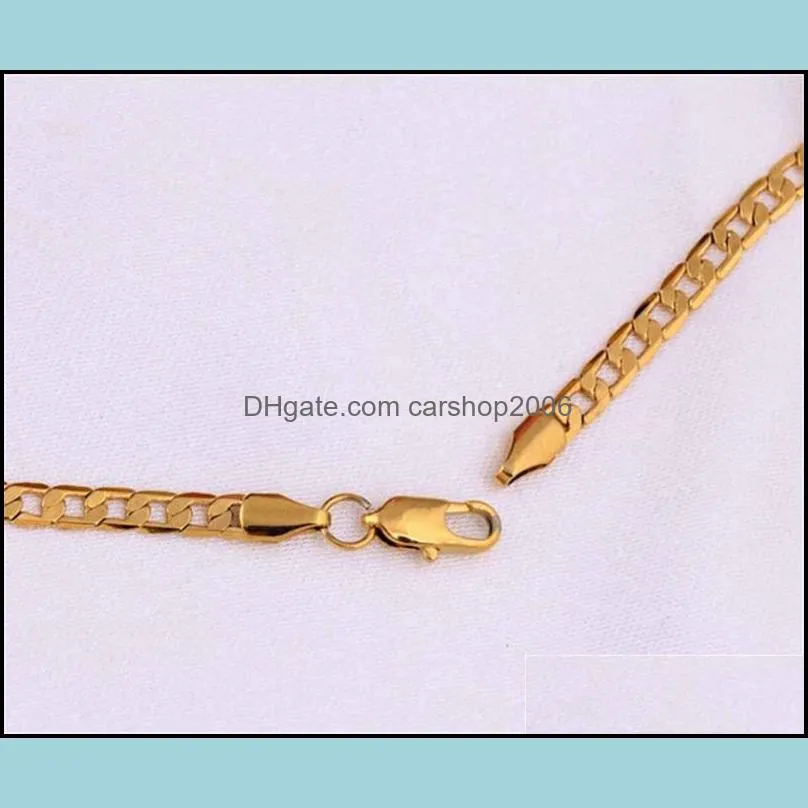 18k yellow gold mens necklace chain birthday valentine gift valuable 102 q2