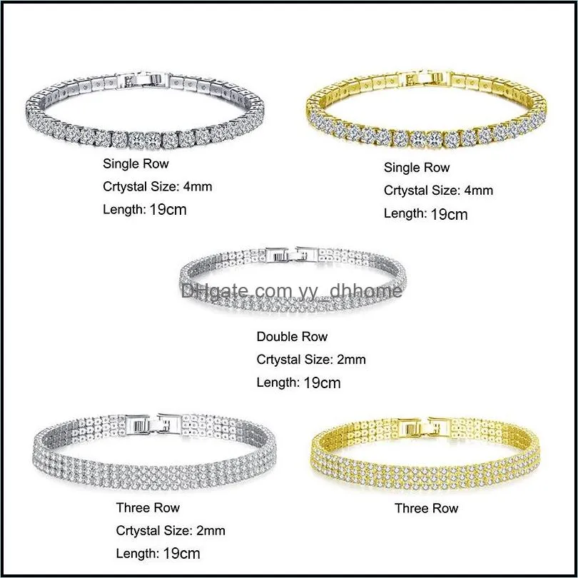 new fashion rhinestone natural zircon metal chain bracelet men`s hip hop wind jewelry alloy material gold and silver ladies diy