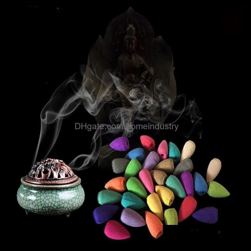 16 36 56 76 pcs smoke backflow incense sandalwood fragrant aromatherapy tibetan cones w 3079