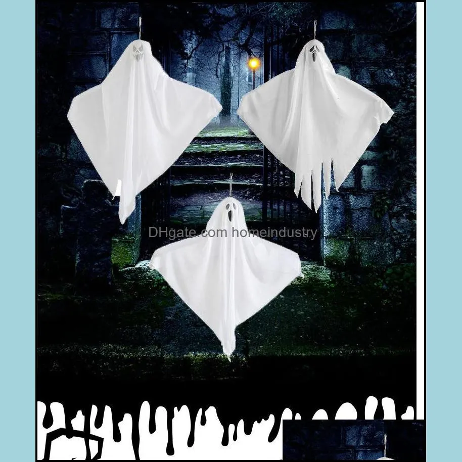 halloween ghost windsock decoration masquerade party threatening props scary white little hanging ghosts pendant garden decorations scene