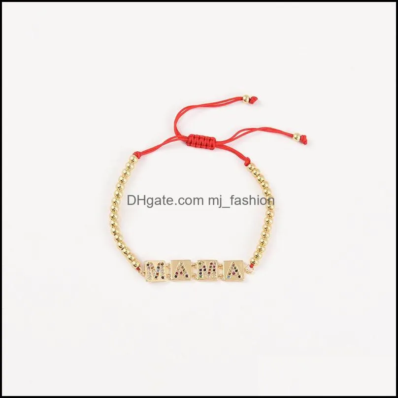 bohemia vinatge gold color bangle bracelets for women colorful crystal mama pendant bracelet wedding fashion jewelry gift charm 3378