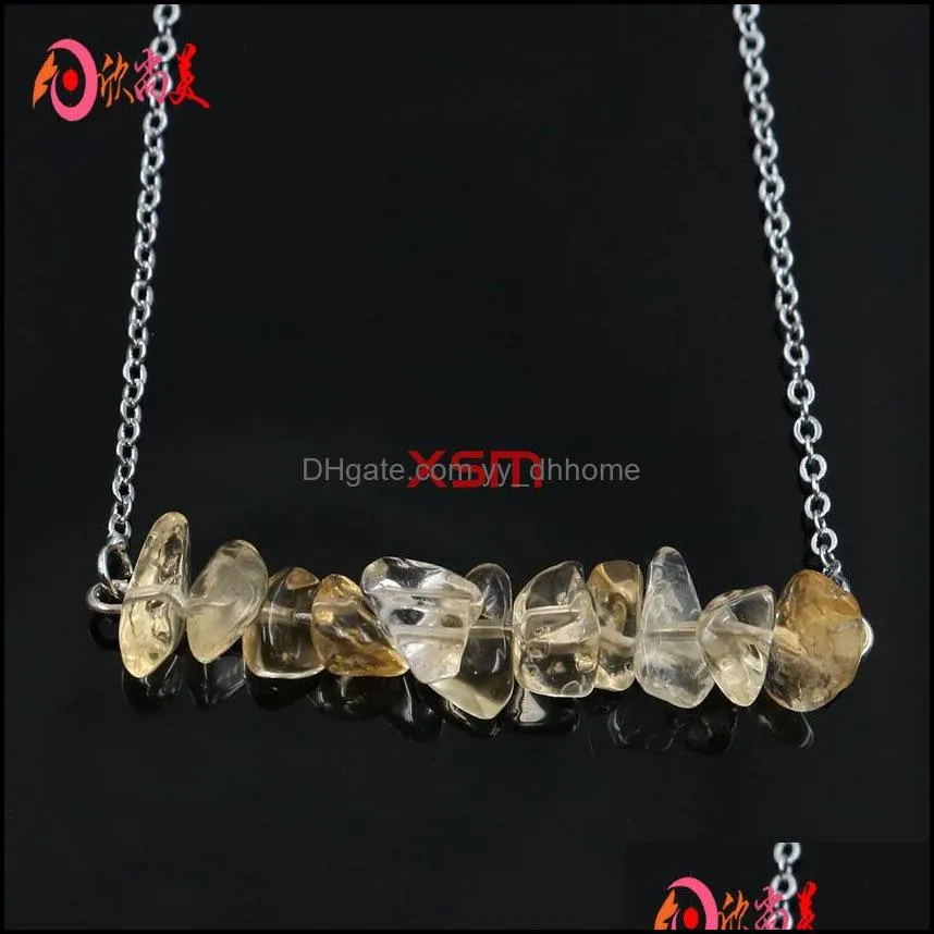 stone necklace female cross-border boho jewelry amethyst necklaces