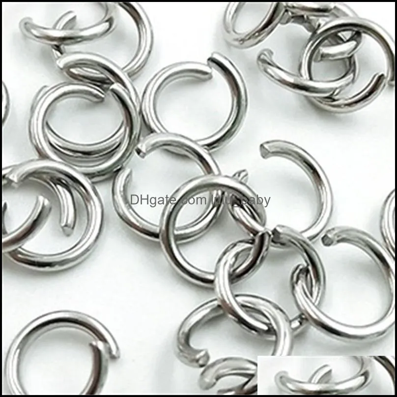 gold silver stainless steel open jump rings 4/5/6/8mm split rings connectors for diy ewelry findings making 1000pcs/ set 509 q2
