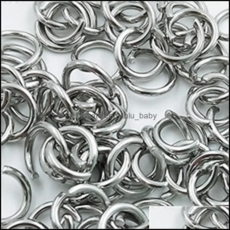 gold silver stainless steel open jump rings 4/5/6/8mm split rings connectors for diy ewelry findings making 1000pcs/ set 509 q2
