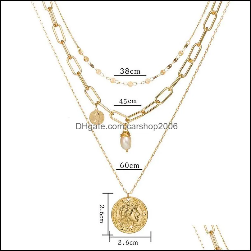 personalized bohemian gold butterfly pearl necklaces for women fashion multilayer gold pendant necklace portrait chokers new jewelry 471