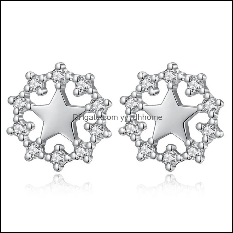 exaggerated fashion star earrings earrings personality simple five-pointed star earrings fashion nebula zircon earring beautiful