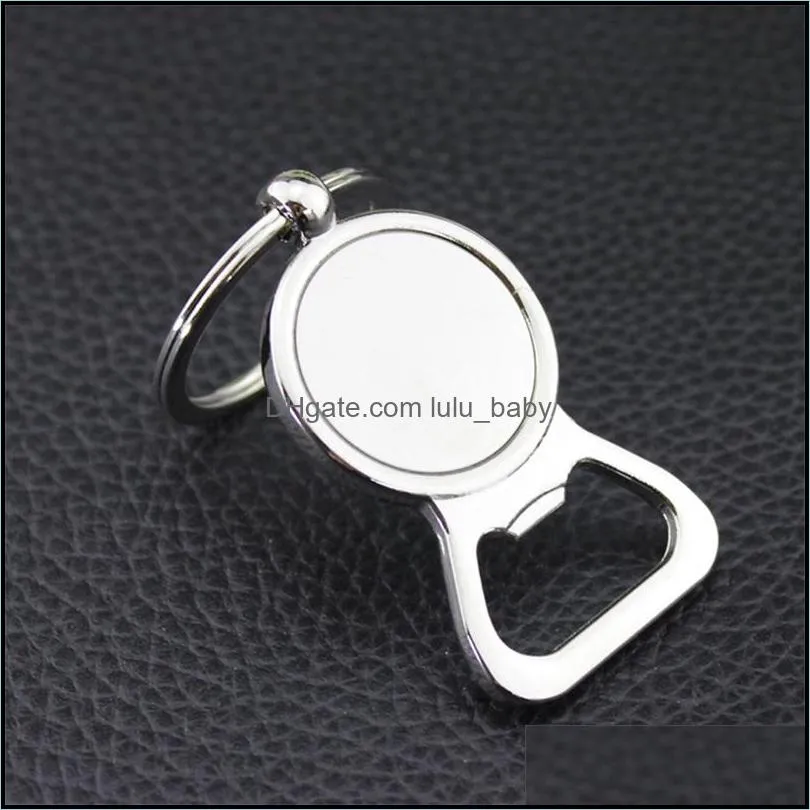 10 pcs/lot beer bottle opener keychain diy for 25mm glass cabochon keyrings alloy engravable kitchen tools men gifts jewelry1 300 q2