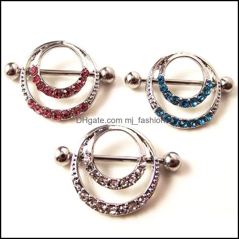 mix colors rhinestone body piercing navel belly button ring 316l allergic medical for men and women c024 861 r2