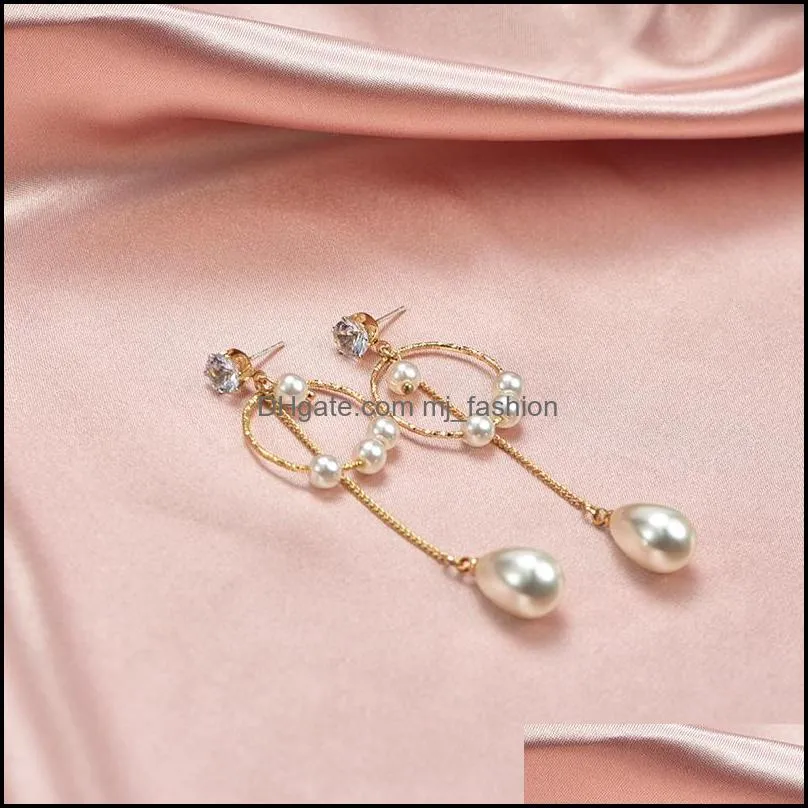earrings korean 925 silver needle pearl spring summer charm feminine style with personality earrings jewelry 20211224 t2