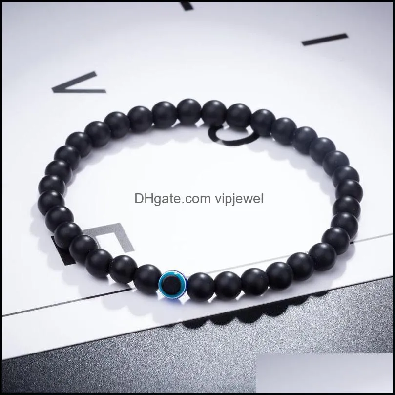 10pc/set men women 6mm beads bracelet natural stone bracelet eye bead man bracelet handmade jewelry