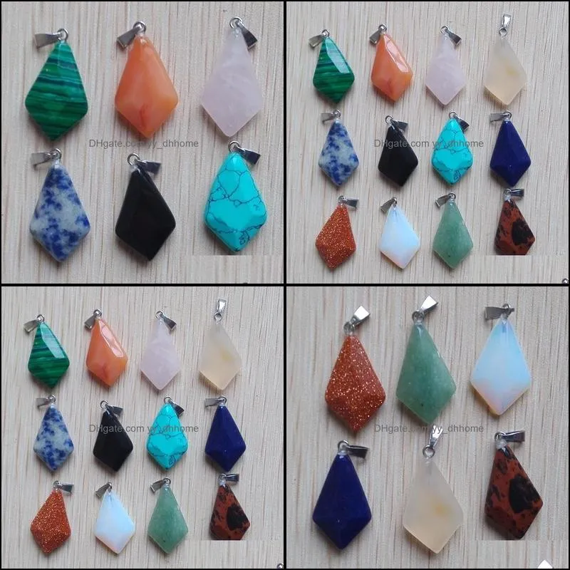 natural stone arrow shape charms pendants for diy jewelry making wholesale