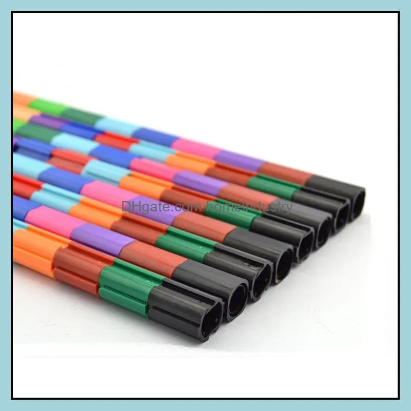 stacking buildable 12 colors crayons connect stack and build crayons sideways and up party favors kids toy building block wj084