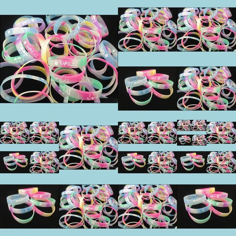 bracelet randomly send glow in the dark silicone luminous beautifully sports bracelet