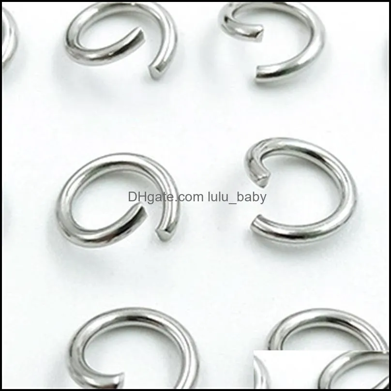 gold silver stainless steel open jump rings 4/5/6/8mm split rings connectors for diy ewelry findings making 1000pcs/ set 509 q2