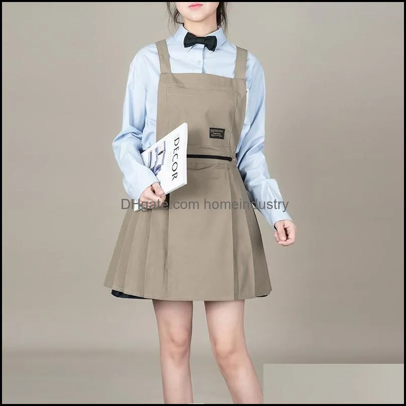 aprons salon hairdressing nail coffee shop apron dress woman waiter work overalls bibs home kitchen cooking cleaning pinafore canvas