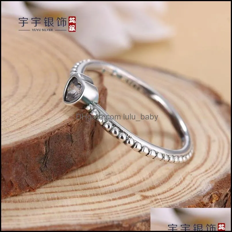 925 silver heart ring fit pandora cz anniversary jewelry for women christmas gift