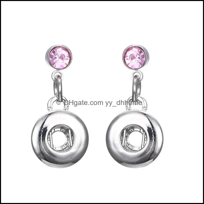 noosa snap button earring crystal stud earrings snap ear jewelry fit 12mm snap buttons simple earrings for women