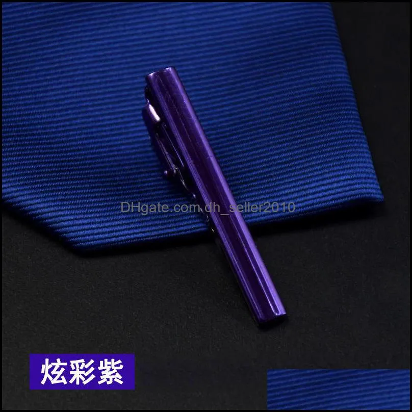 business tie clips 4.2*0.5cm 8 colors men`s clip necktie clip for necktie father tie clip christmas gift 3694 q2