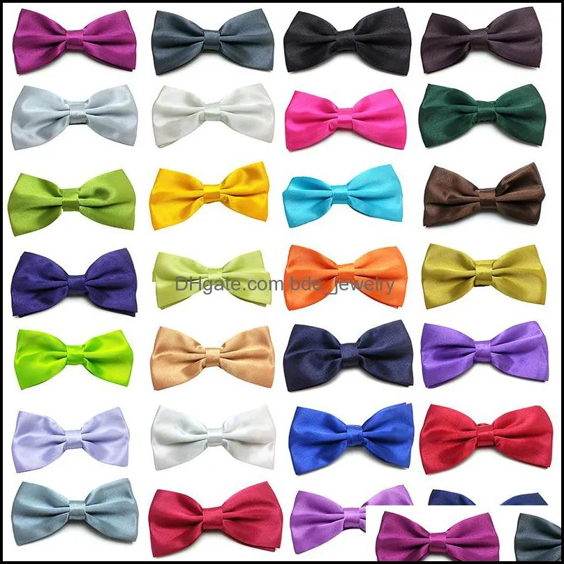 bow men`s solid color men`s wedding tie candy color bow classic boy 92 w2