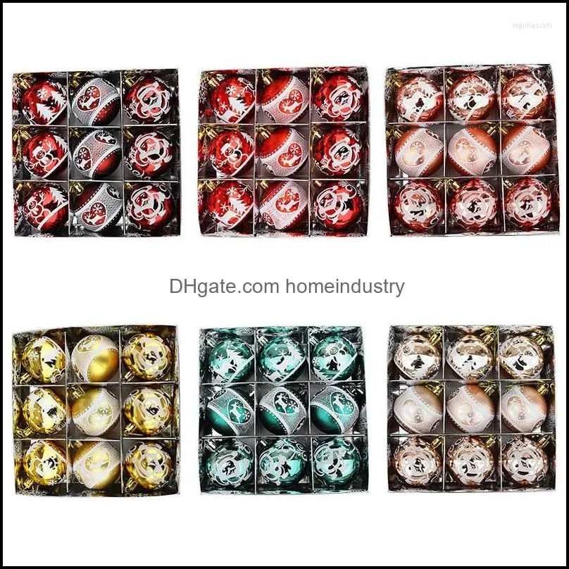 party decoration christmas balls shopping mall atmosphere ceiling window pendant decorations 6cm 9 boxed painted pvc