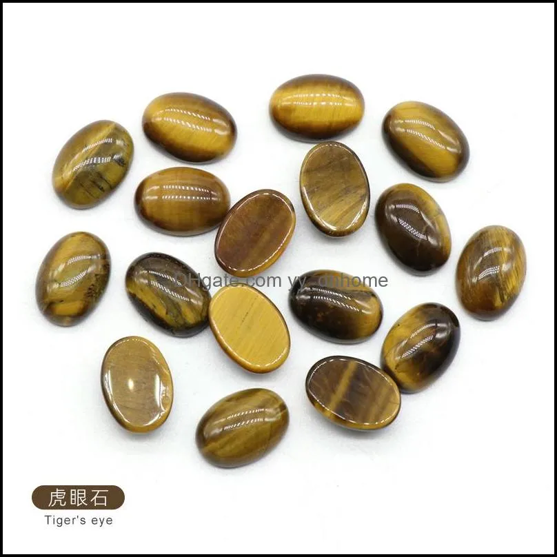 10x14mm flat back assorted loose stone oval cab cabochons beads for jewelry making healing crystal wholesale