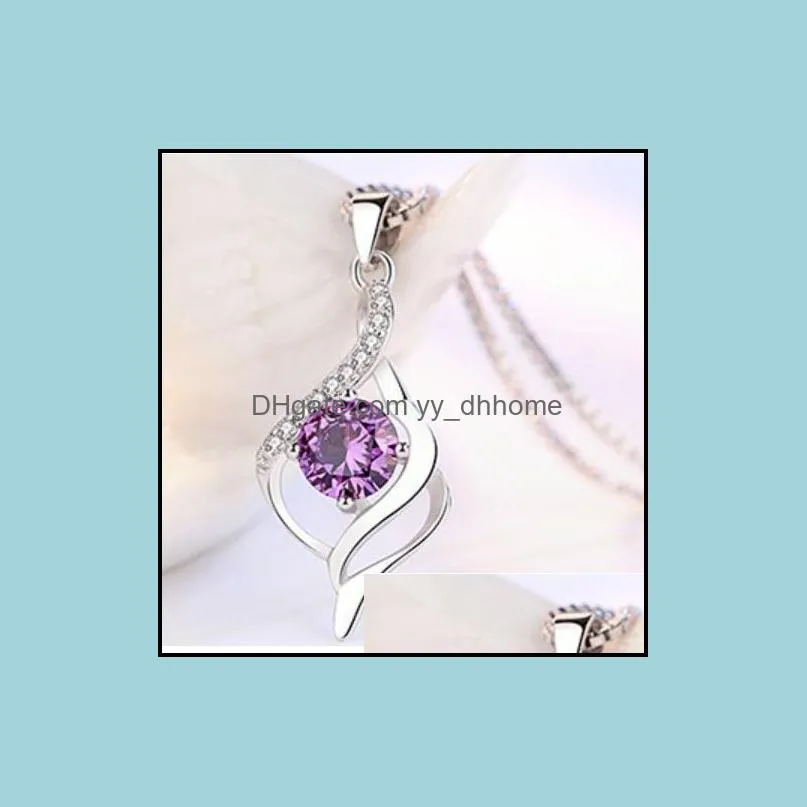 silver necklaces wholesale silver plated silver jewelry butterfly heart pendants necklace for women/men chic necklace