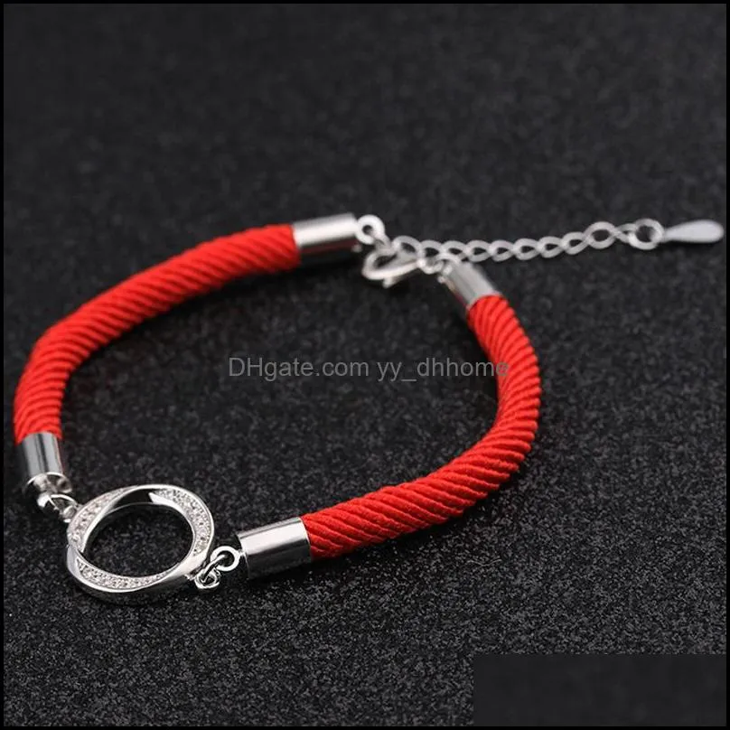 lucky red bracelet charm bracelet brings you lucky peace wholesale women red black rope bracelets