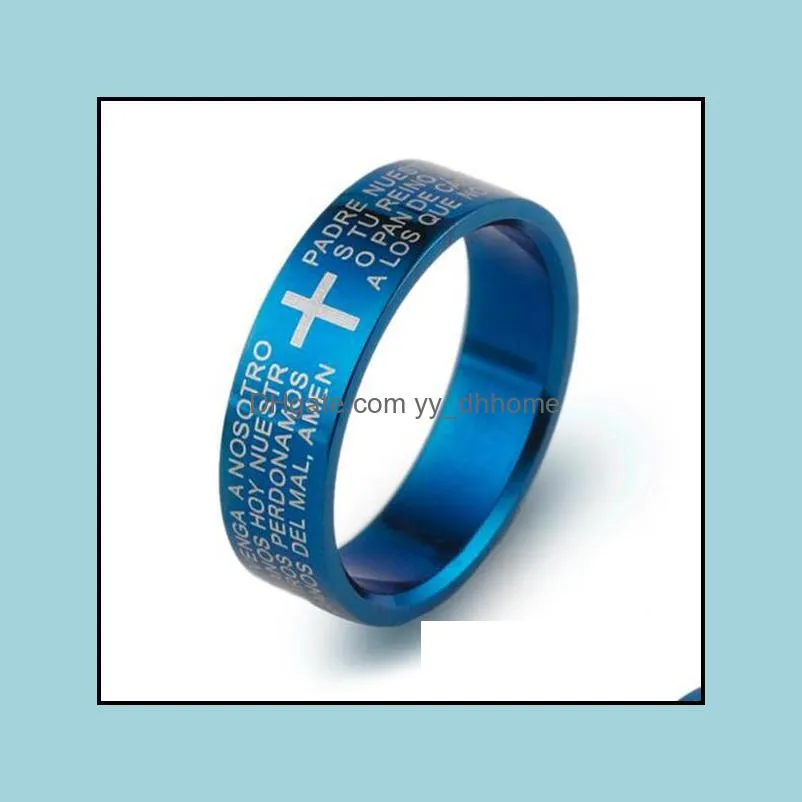 mens rings cross stainless steel rings brand crosses ring men wholesale black stainless steel jewelry men`s rings