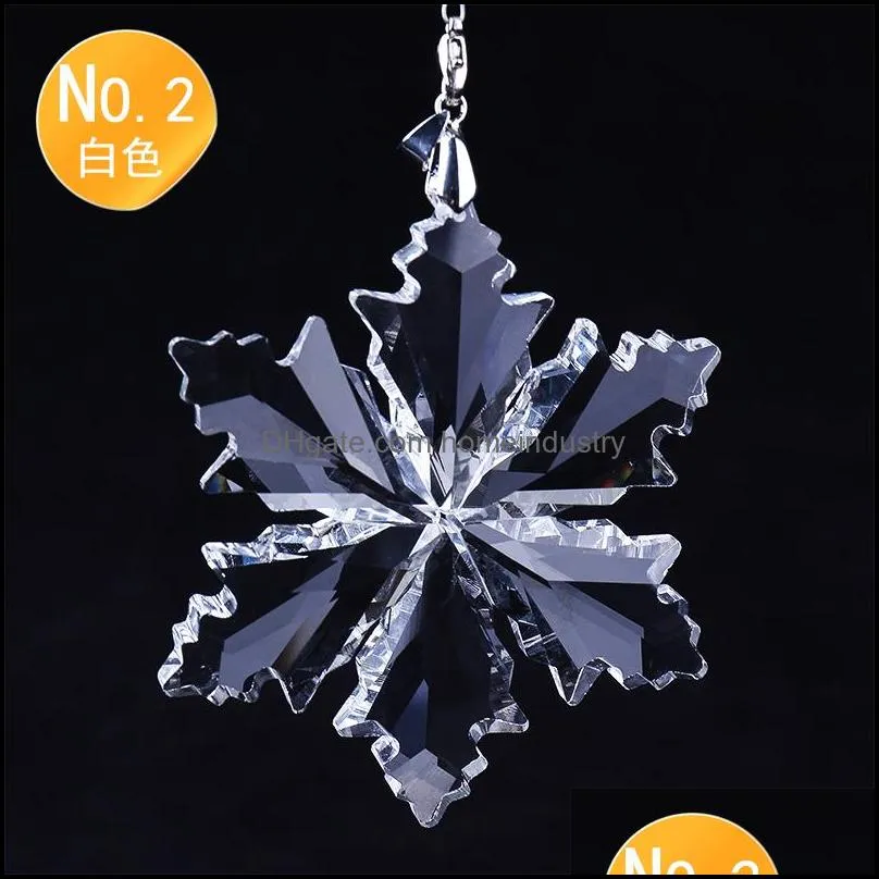 3 kind bright clear/champagne glass crystal snowflake ornaments hanging on glass craft christmas tree ornaments lady favor