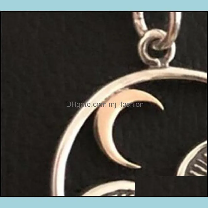 pendant necklaces metal moon mushroom chain simple hollow necklace men`s and women`s unique punk jewelry 1908 t2