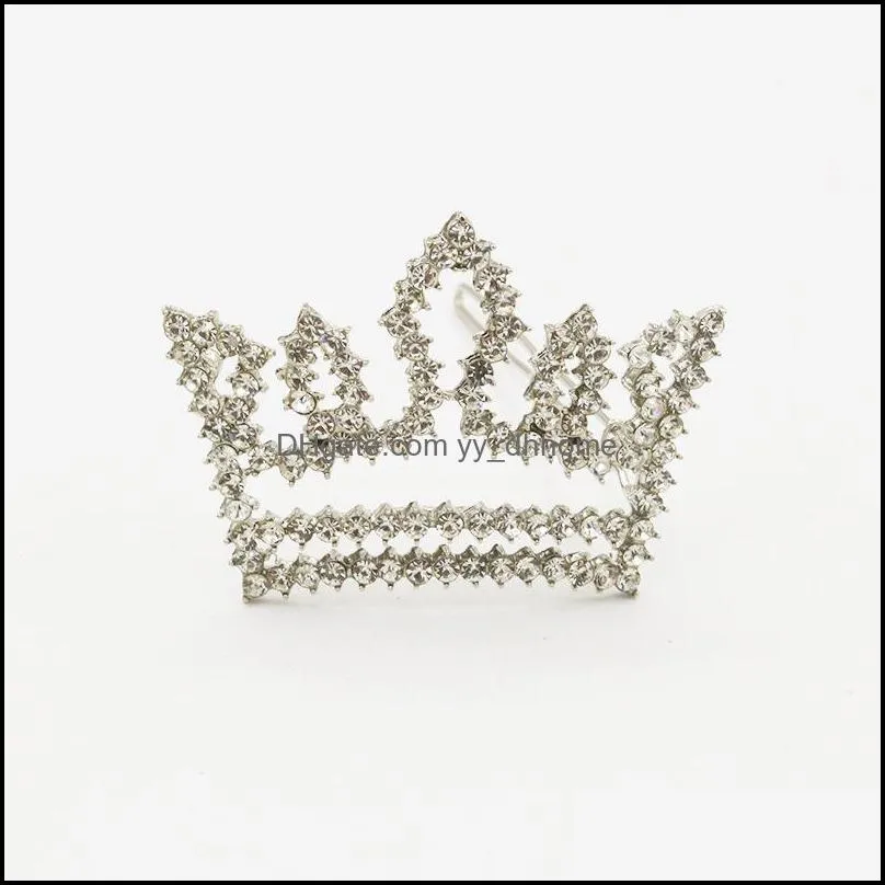 crown brooches pins high quality crystal brooch pins for women fashion jewelry christmas brooches exquisite crown brooch