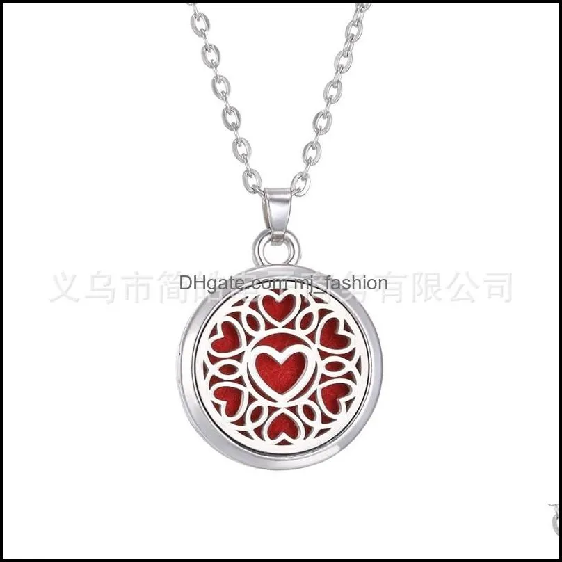 tree of life aromatherapy necklace perfume  oil diffuser open stainless steel locket pendant aroma necklaces 20220225 t2