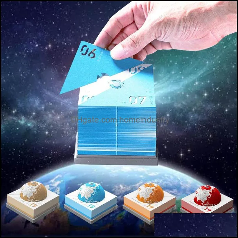 party favor 2022 earth calendar 3d model desk cubes diy home decoration year`s gift for frends kids ornaments