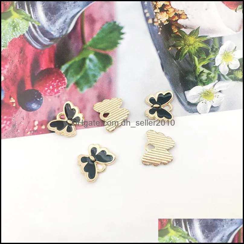 charms 120 drops of oil butterfly accessories diy korean jewelry alloy small pendants bracelet 61 e3